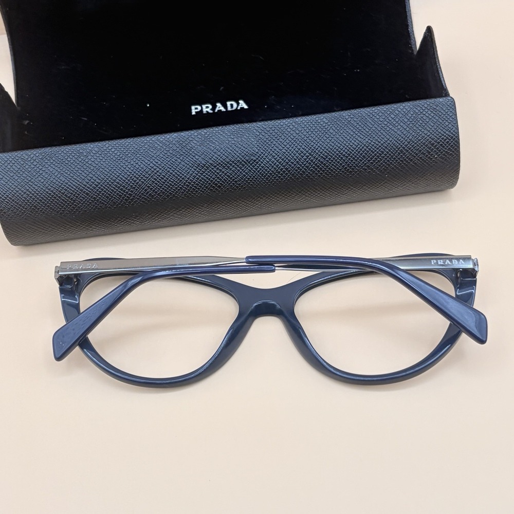Authentic Prada 08R 54-17-140 Blue TFM-101 With Original Case No Lenses - Picture 4 of 6